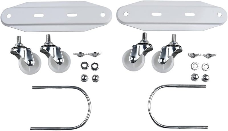 White Heavy Duty Carbon Steel Mobile Radiator Stand With 360 Degree Rotating Wheels For Electric Heater - Image 4