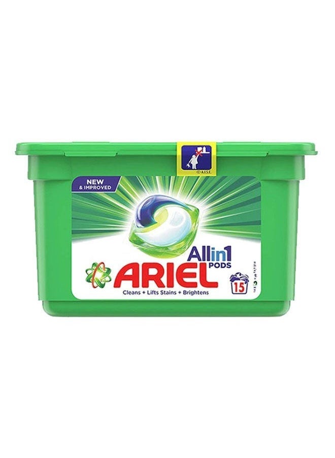 Ariel All In 1 Pods Washing Liquid Capsules, 15 Pcs, 307.5g 