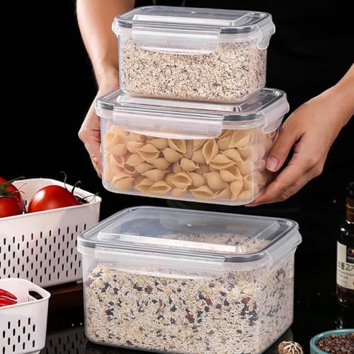 Ronanemon Large Fridge Food Storage Container Set with Lids with Strainer, Fruit Vegetable Storage Containers Keep Fruits, Vegetables, Berry, Meat Fresh longer, BPA-Free Plastic Produce Keepers - Image 4