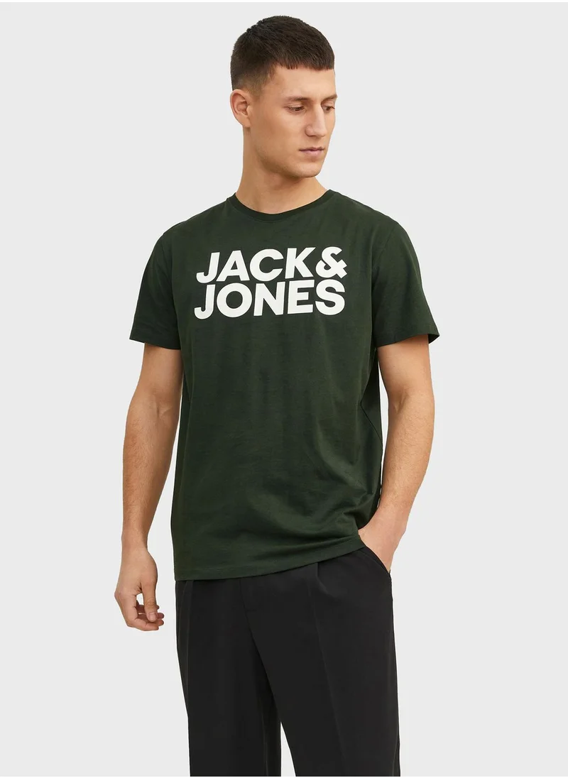 JACK & JONES Logo Crew Neck T-Shirt