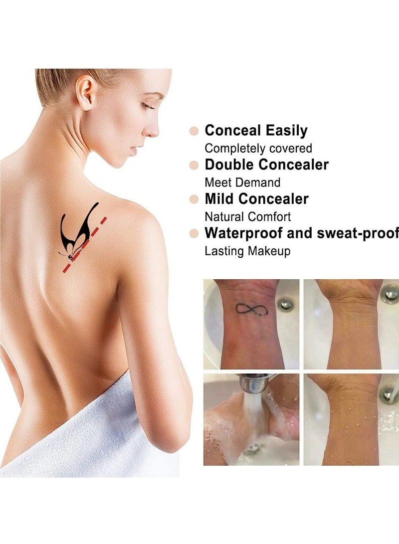 Captaintech Cover Up Makeup Waterproof, Concealer, Scar Cover Up Makeup Waterproof, Professional Skin Concealer Set for Dark Spots, Scars, Vitiligo, Body Makeup Cover - Image 3