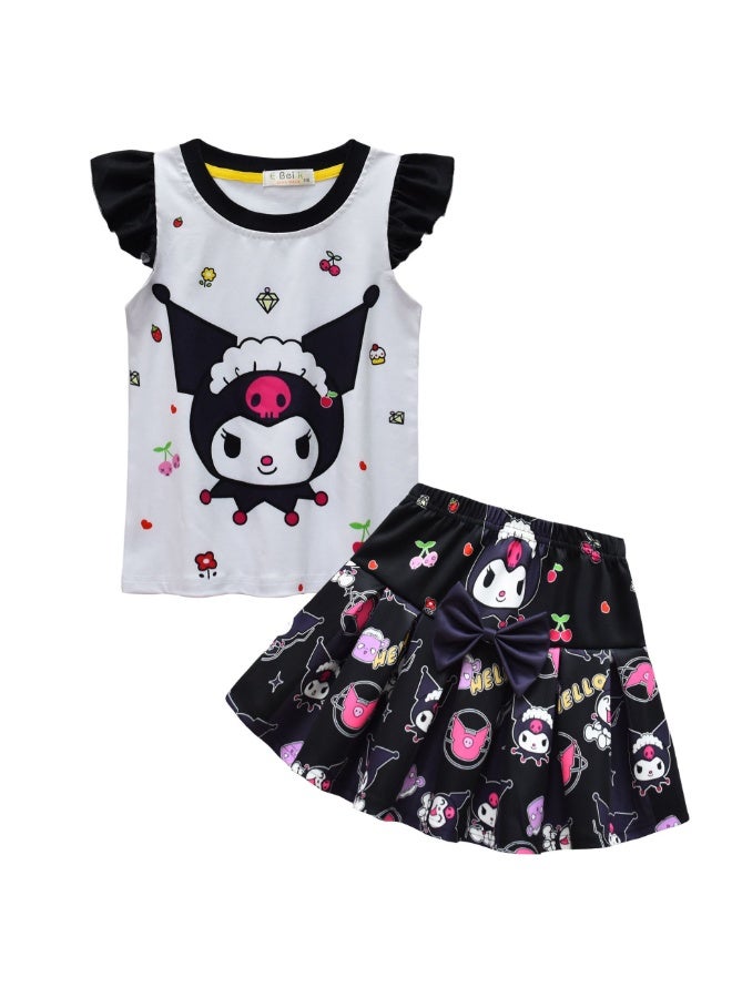 عام كورومي اللباس الأطفال تنورة أعلى + مطوي تنورة قطعتين هدية للعائلة والأصدقاء - Image 1