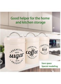 Arabest Coffee Can Sealed Container, Kitchen Jar Set with Lid, Metal Coffee Canisters for Tea Coffee and Sugar Storage  - Image 5