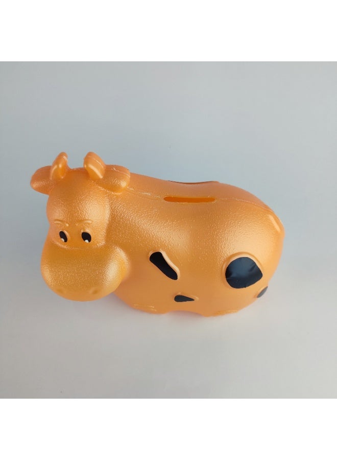 Strong Unbreakable Plastic Money Saving Bank – Cow Shape - Image 2