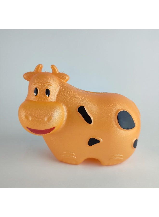 Strong Unbreakable Plastic Money Saving Bank – Cow Shape - Image 1
