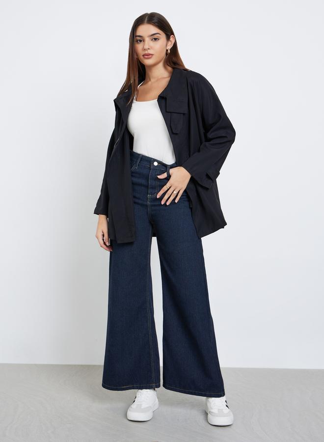 ستايلي جاكيت ترنش طويل بتصميم عملي - Image 3