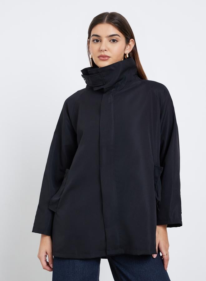 ستايلي جاكيت ترنش طويل بتصميم عملي - Image 4