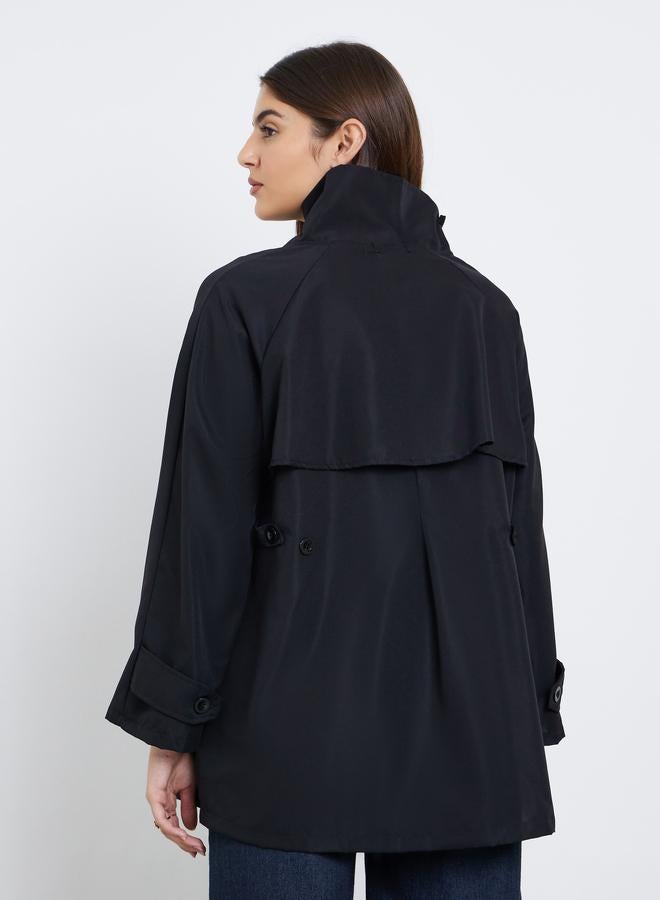 ستايلي جاكيت ترنش طويل بتصميم عملي - Image 5