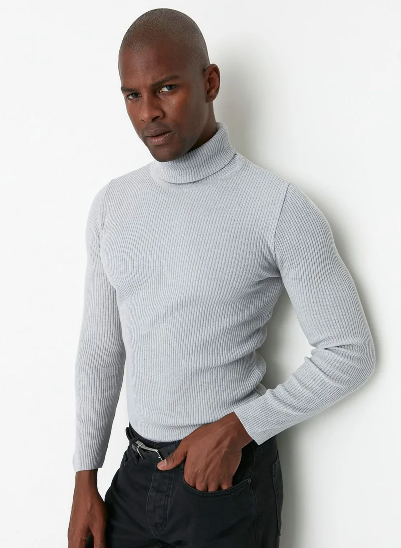 trendyol Turtle Neck Corduroy Sweater
