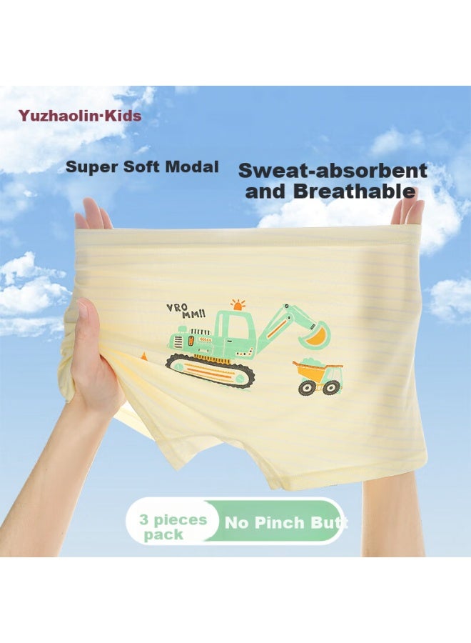Yuzhaolin Boys' Underwear Children's Ice Silk Summer Thin Section Little Boys Big Boys Modal Boxer Briefs Baby Four-corner Shorts - Image 1