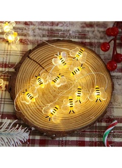 Goolsky 1pc Little Bee LED String Lights - 201.17cm 20 Bees Fairy Lights for Bedroom, Living Room, Plants, Courtyard, Party, Wedding - Warm White Ambiance and Energy Efficient, Ramadan & Valentine's Day Decoration  - Image 1