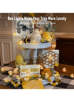 Goolsky 1pc Little Bee LED String Lights - 201.17cm 20 Bees Fairy Lights for Bedroom, Living Room, Plants, Courtyard, Party, Wedding - Warm White Ambiance and Energy Efficient, Ramadan & Valentine's Day Decoration  - Image 4