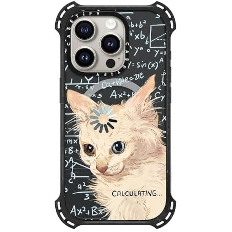 Casetify Bounce iPhone 15 Pro Case 【6X Military Grade Drop Tested / 21.3ft Drop Protection/Compatible with Magsafe】 - Calculating... - Triple Black - Image 1