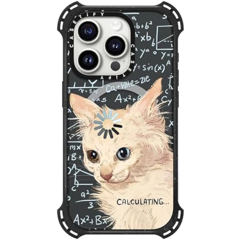 Casetify Bounce iPhone 15 Pro Case 【6X Military Grade Drop Tested / 21.3ft Drop Protection/Compatible with Magsafe】 - Calculating... - Triple Black - Image 3