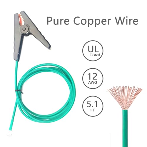 Minidodoca Portable Ground Rod with 5.1ft 12AWG UL Listed Grounding Wire with Crocodile Clip,Great for Electric Fences,Antennas,Generator,Ground Post Pin(Grounding Rod with 5.1ft Wire) - Image 4