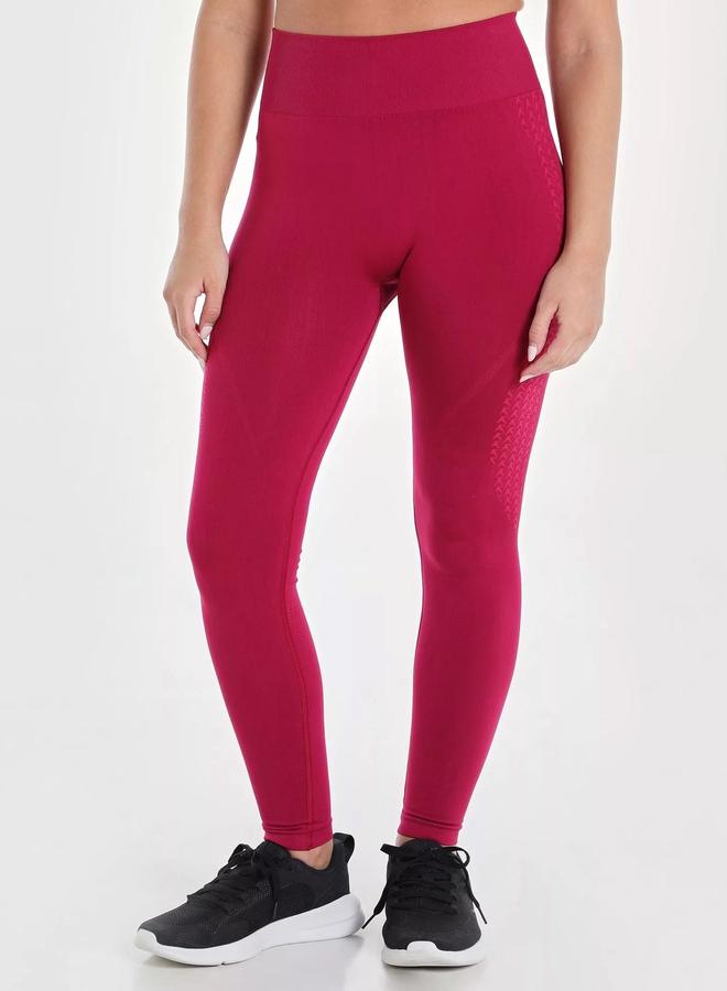 Wizard Women Red Solid Impact Seamless Leggings - Image 1