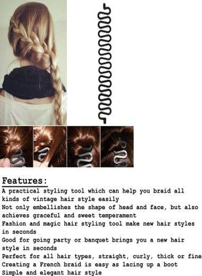 PALMATE Hair Accessory Set of Artificial Mogra Gajra & French Braid Tools - Image 4