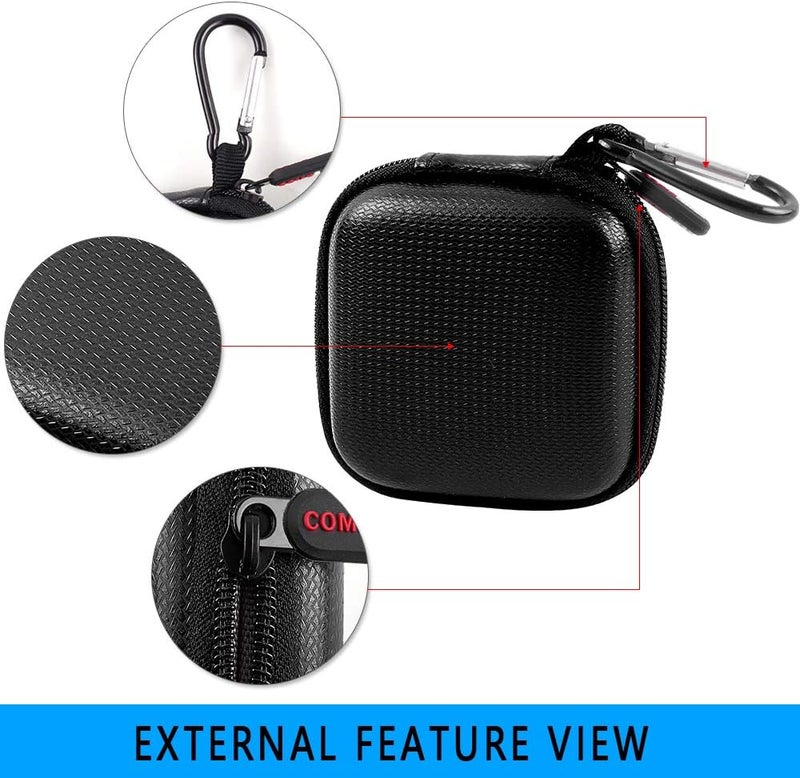 Comecase Chip Card Reader Scanner Case, Hard Carrying Bag Holder Fits Square A-SKU-0485 Contactless Reader with USB Charge Cable for EMV Chip Cards/Apple Pay/Android Pay - Black - Image 2