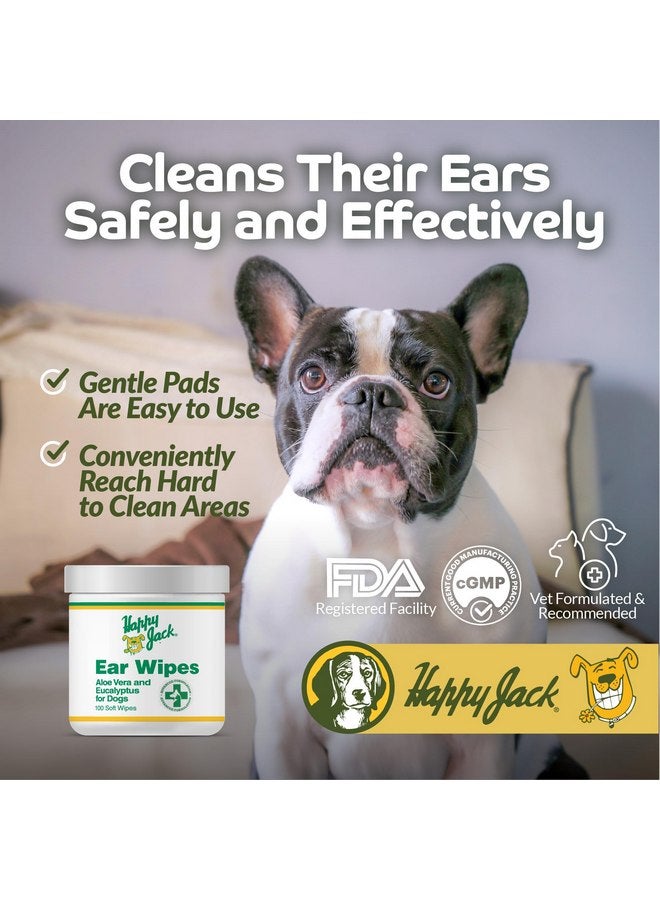 HAPPY JACK Dog Ear Wipes with Aloe, Ear Wipes for Dogs to Soothe Itch and Discomfort from Dog Ear Infection, Aloe Vera-Cucumber Dog Ear Cleaner Wipes are Great for Dog Itchy Ear Relief, 100 Ct - Image 5