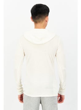 PUMA Men Sportswear Fit Long Sleeve Brand Logo Sweatshirt, White  - Image 3
