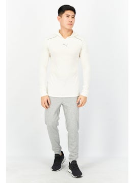 PUMA Men Sportswear Fit Long Sleeve Brand Logo Sweatshirt, White  - Image 4