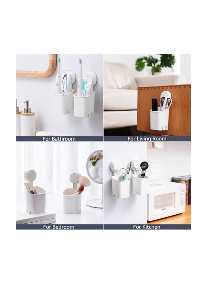 General - Suction Cup Toothbrush Holder, No Drilling Removable Waterproof Suction Holder for Bathroom and Kitchen Accessories, Razor Holder for Shower, Electric Toothbrush Toothpaste Holder - Image 1