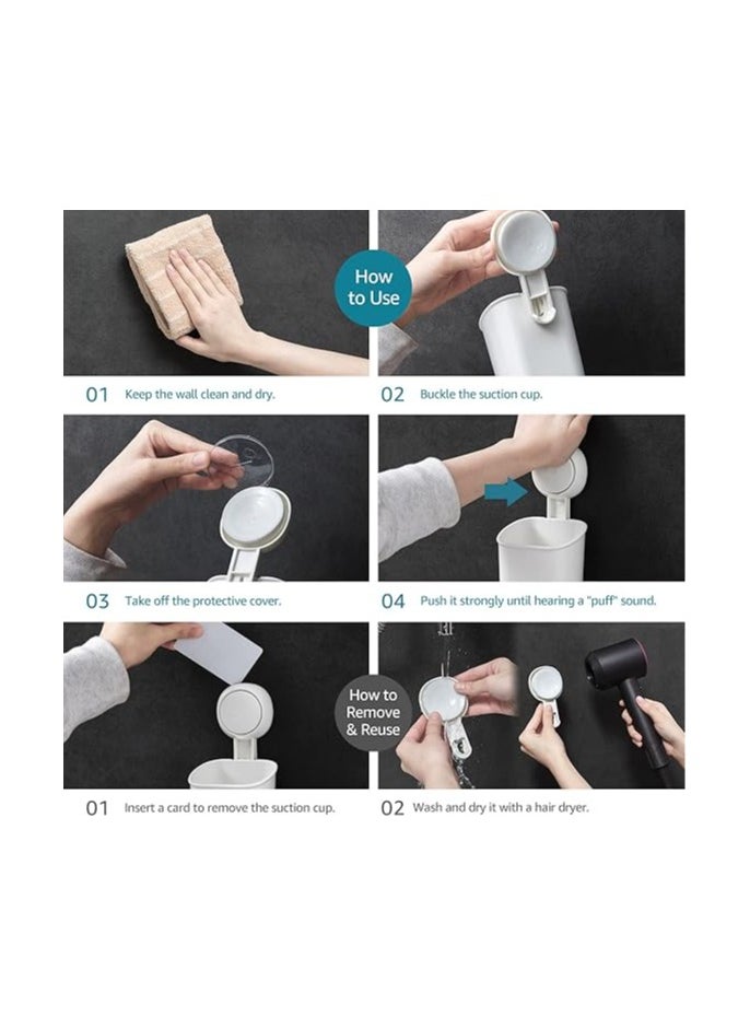 General - Suction Cup Toothbrush Holder, No Drilling Removable Waterproof Suction Holder for Bathroom and Kitchen Accessories, Razor Holder for Shower, Electric Toothbrush Toothpaste Holder - Image 1