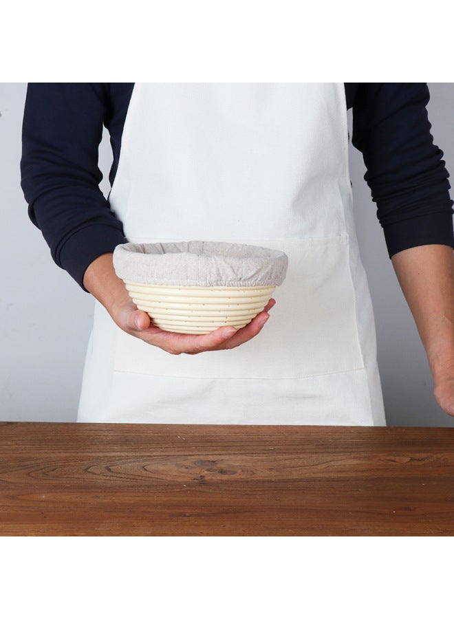 European Bread Fermentation Basket European Country Bread Fermentation Mold Dough Fermentation Basket Lanzi Home Baking Mold-Color:Oval Basket 25*15*8cm Comes With Cloth Cover - Image 3