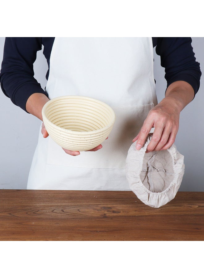 European Bread Fermentation Basket European Country Bread Fermentation Mold Dough Fermentation Basket Lanzi Home Baking Mold-Color:Oval Basket 25*15*8cm Comes With Cloth Cover - Image 5