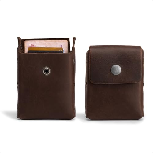 Hide & Drink, Waist Wallet, Holds Up to 20 Cards, Folded Bills & Coins, Charging Cables, Full Grain Leather, Handmade, Bourbon Brown - Image 2