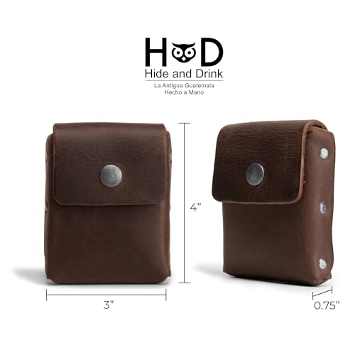 Hide & Drink, Waist Wallet, Holds Up to 20 Cards, Folded Bills & Coins, Charging Cables, Full Grain Leather, Handmade, Bourbon Brown - Image 4