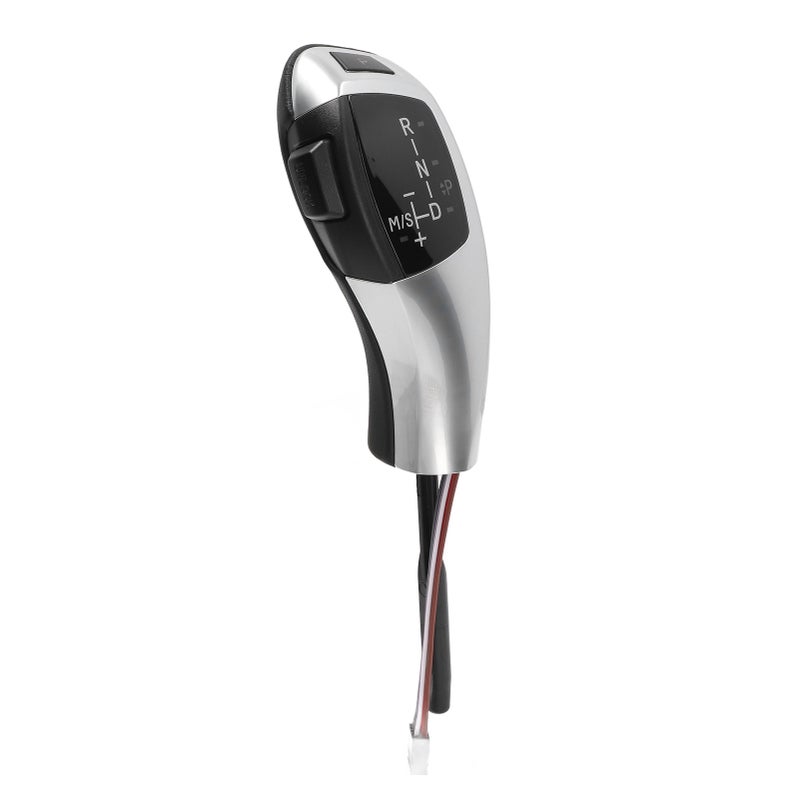 LED Gear Shift Knob Shifter Lever Head Retrofit Kit with Engine Start Stop Button for E61 E60 E46 LHD Silver Color - Image 3