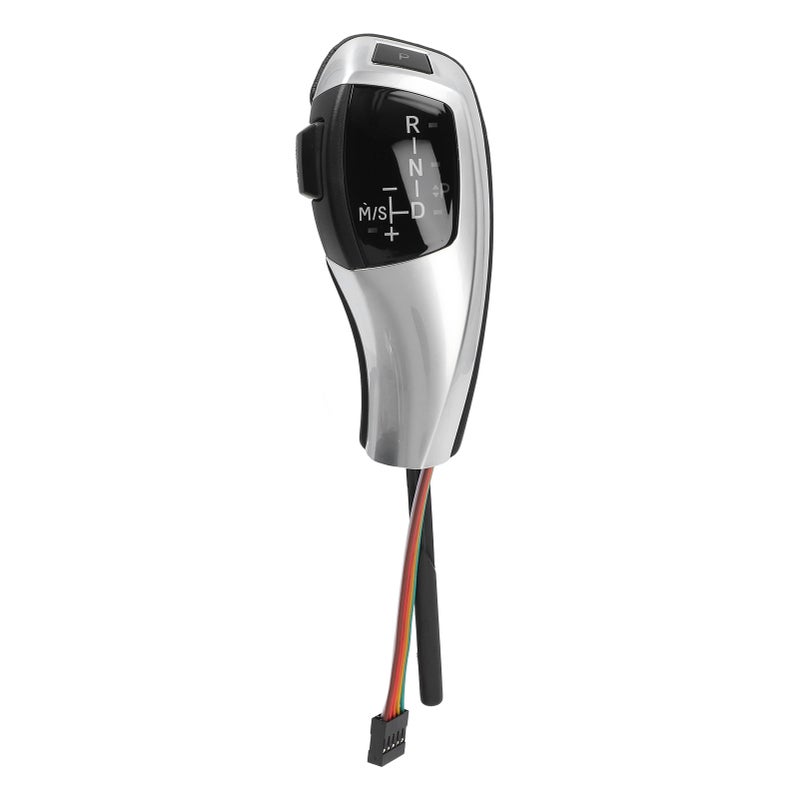 LED Gear Shift Knob Shifter Lever Head Retrofit Kit with Engine Start Stop Button for E61 E60 E46 LHD Silver Color - Image 5