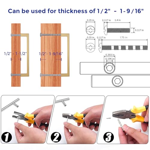 Ravinte 20 Pack Solid 5 Inch Kitchen Square Cabinet Handles Champagne Bronze Cabinet Pulls Dresser Drawer Pulls Kitchen Cupboard Hardware Handles - Image 4