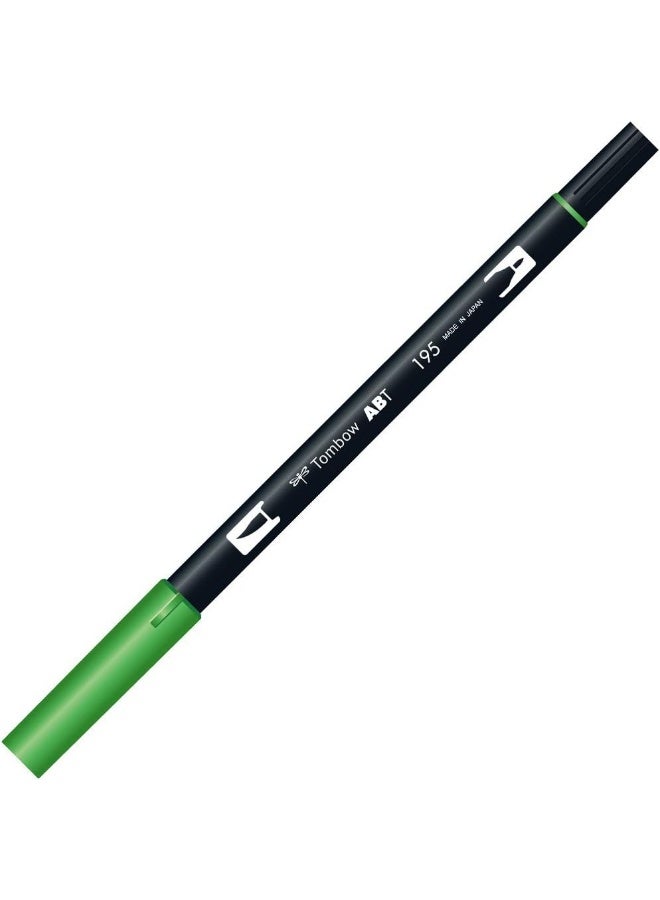 TOMBOW ABT Dual Brush Pen Light Green Set AB-T195-6P, brush and fine tips, Light Green, Water-Based Ink, 6 pens for botanical illustration - Image 1