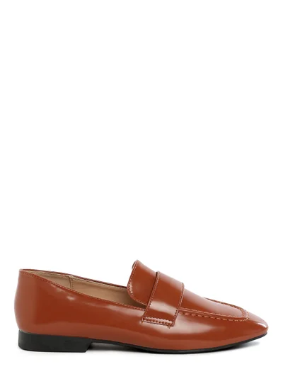 London Rag Flat Heel Loafers in Brown