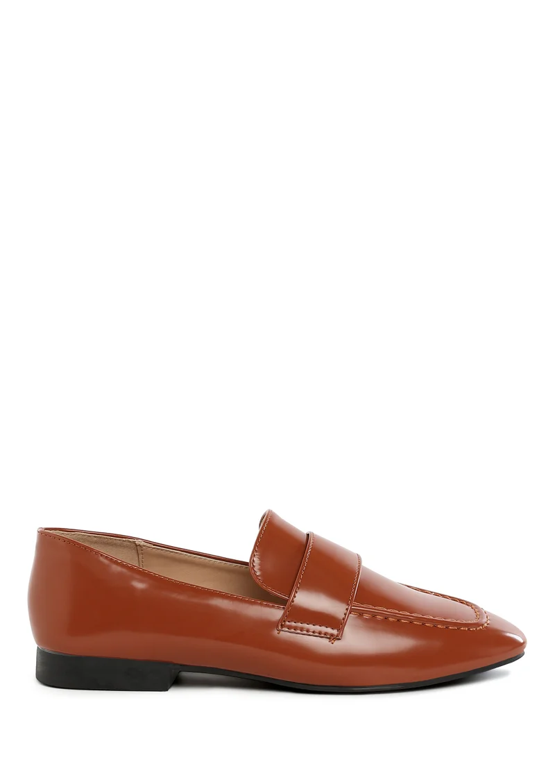 London Rag Flat Heel Loafers in Brown