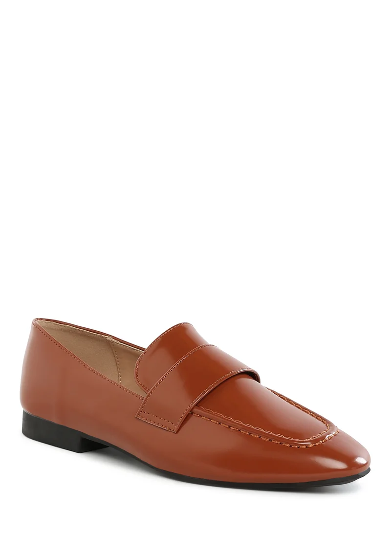 London Rag Flat Heel Loafers in Brown