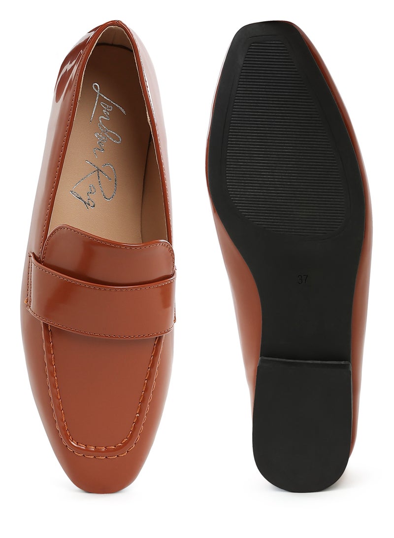 London Rag Flat Heel Loafers in Brown - Image 4