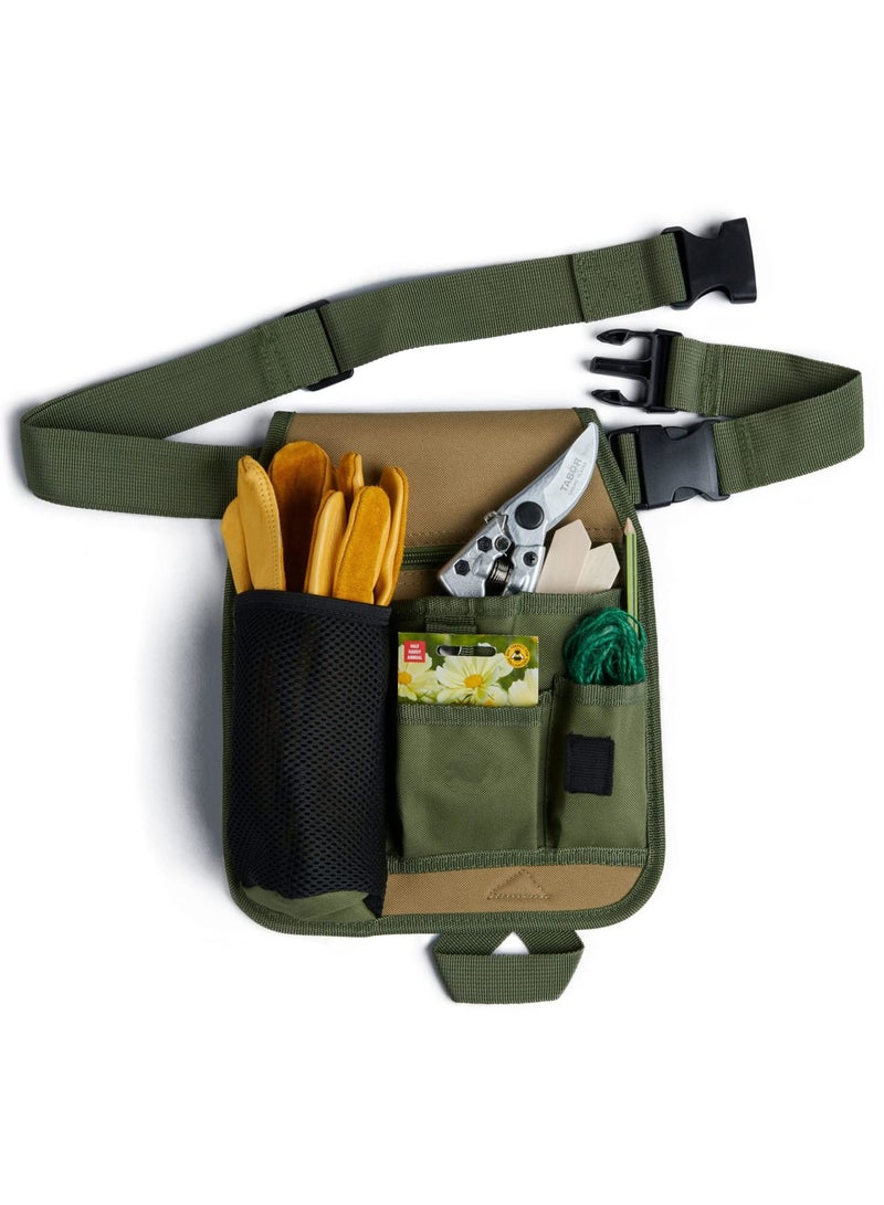 SYOSI 6-POCKET Tool Pouch, Gardening Tools Belt Bag - Portable Electrician's Tool Bag, Adjustable Waist Tool Belt Pouch, Single Side Tool Belt Pouch, Canvas Construction, for Carpenters, Gardeners - Image 1