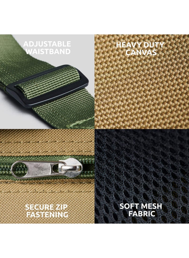 SYOSI 6-POCKET Tool Pouch, Gardening Tools Belt Bag - Portable Electrician's Tool Bag, Adjustable Waist Tool Belt Pouch, Single Side Tool Belt Pouch, Canvas Construction, for Carpenters, Gardeners - Image 4