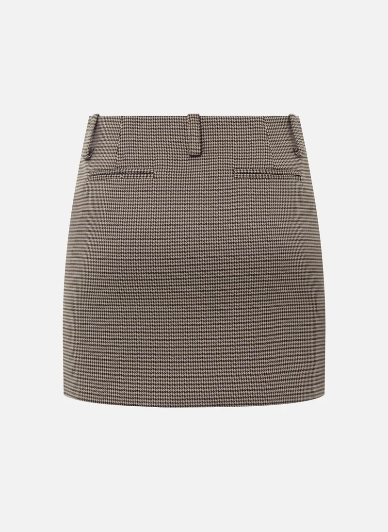 Lichi  Straight mini skirt with small check pattern for Women | Best Price UAE