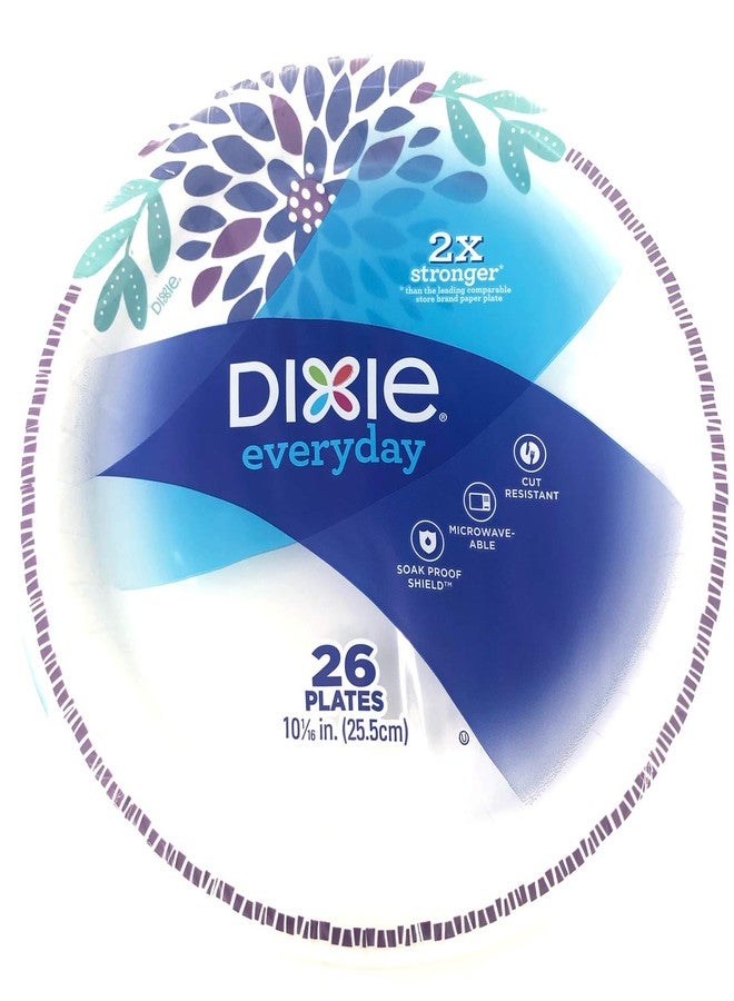 Dixie Everyday Paper Plates, 10 1/6", 26 Count, Dinner Size Disposable Plates (Pack of 2)2 - Image 2