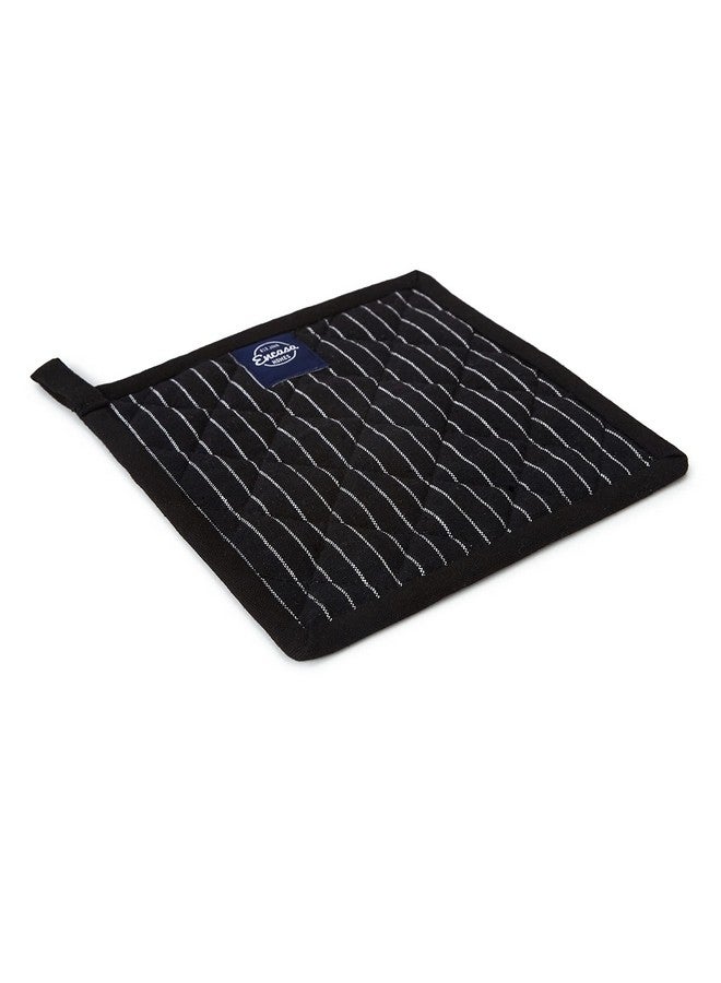 Encasa XO حاملي الأواني للميكروويف من إنكاسا XO - 21 سم (2 قطعة) لمطبخ الطهي والخبز - مقاومة للحرارة، سميكة وآمنة، حماية اليدين من الأدوات الساخنة، الشواية، الشواء - خطوط جزار سوداء - Image 3