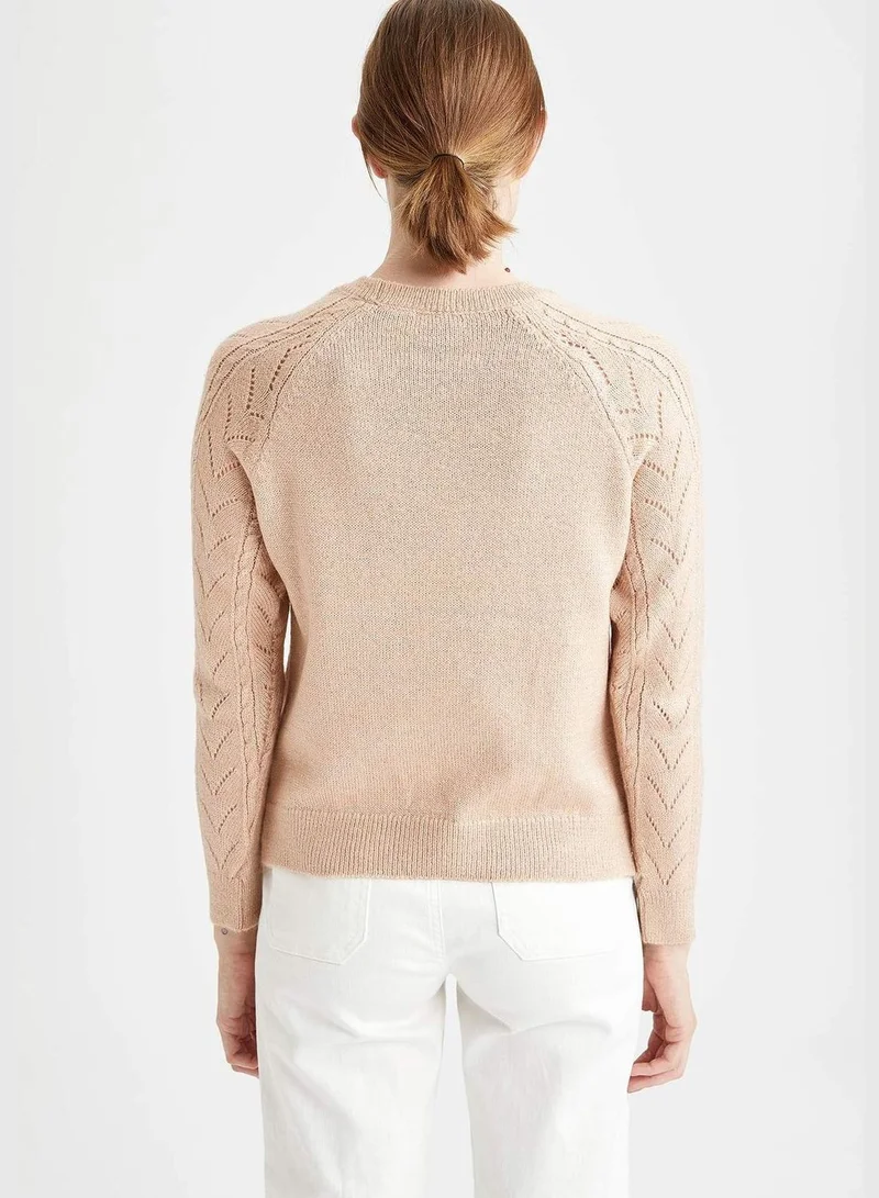 DeFacto Relax Fit Long Sleeve Woven Jumper
