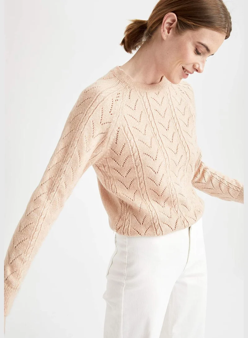 ديفاكتو Relax Fit Long Sleeve Woven Jumper