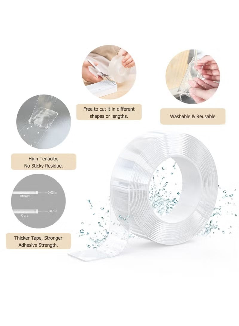 3 Meter Magic Improvement Mounting Transparent Traceless Acrylic Reusable Double Sided Tape - Image 2