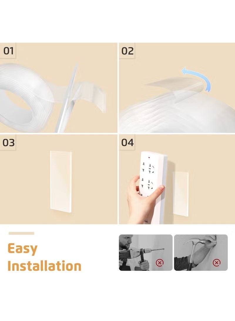 3 Meter Magic Improvement Mounting Transparent Traceless Acrylic Reusable Double Sided Tape - Image 4