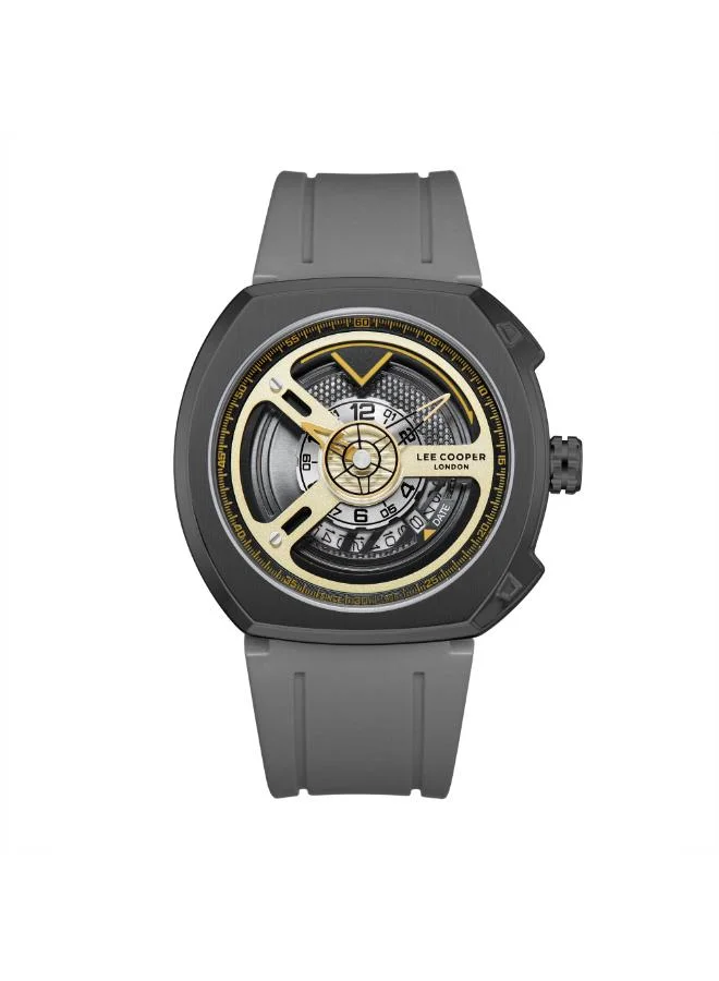 لي كوبر ساعة يد رجالية تناظرية بسوار سيليكون . -  مم