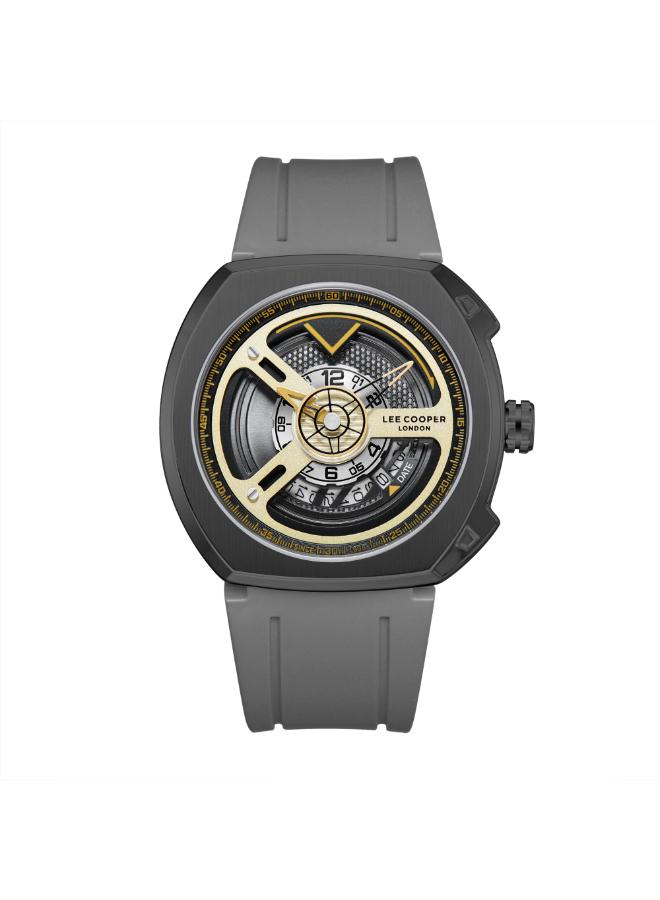 لي كوبر ساعة يد رجالية تناظرية بسوار سيليكون . -  مم - Image 1